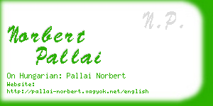 norbert pallai business card